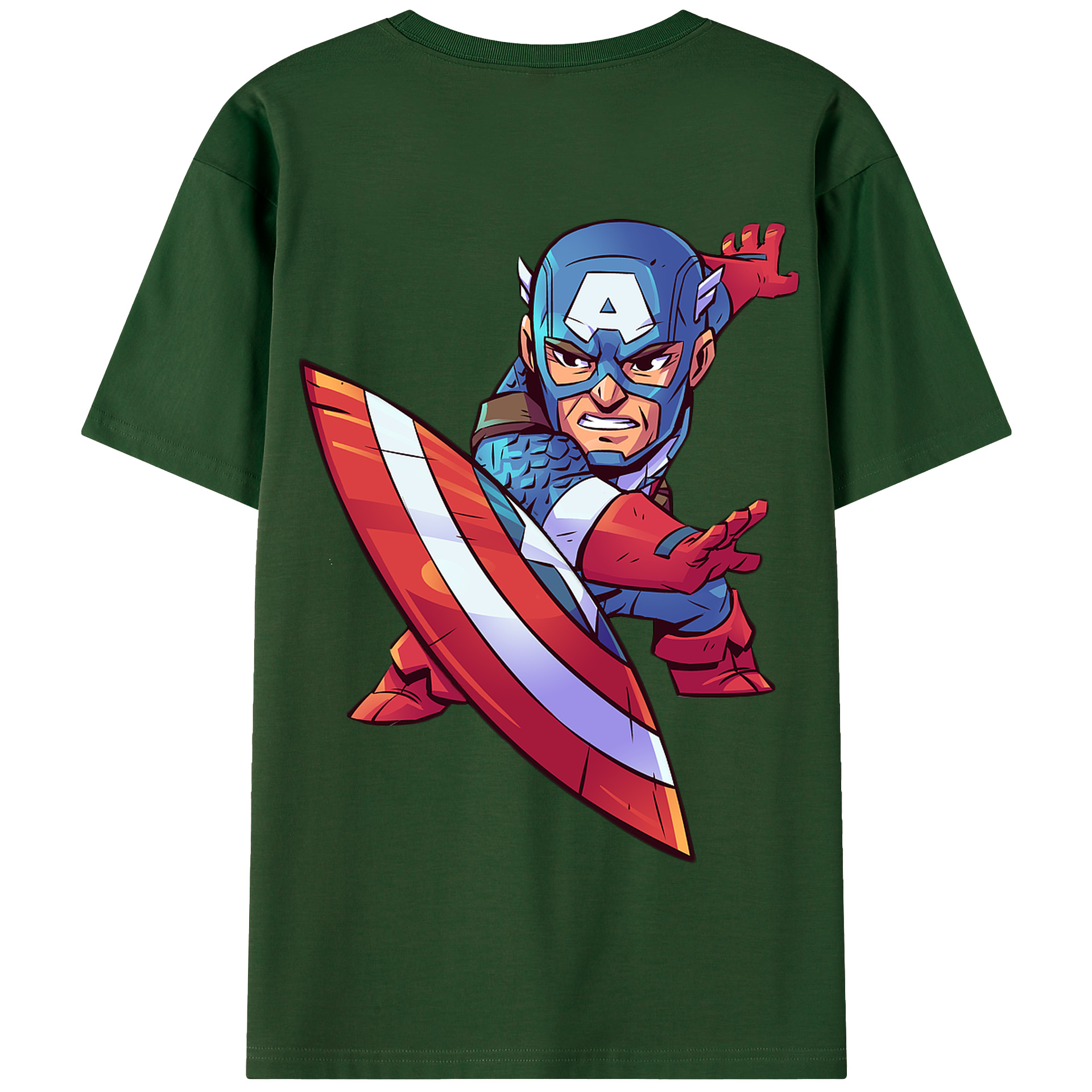 （画像用） アベンジャーズ The Avengers 綿100％半袖Tシャツ（背面プリント）